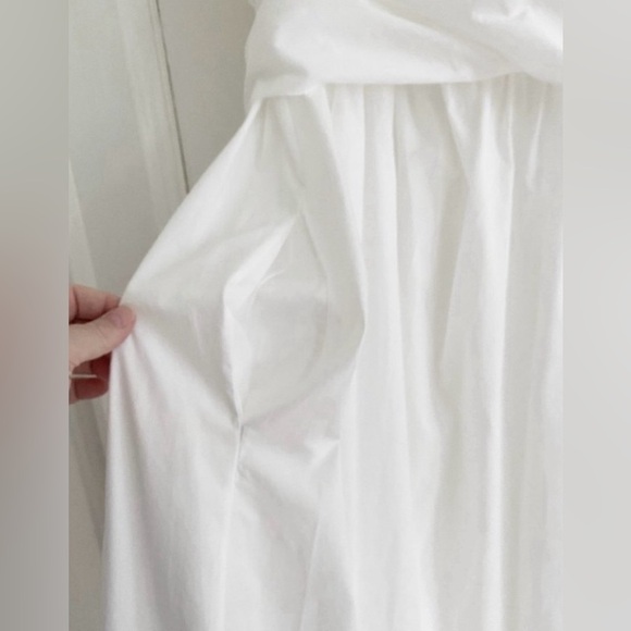 THREE GRACES LONDON White Cotton SOLD OUT ADELE Tie front/back dress - Picture 6 of 16